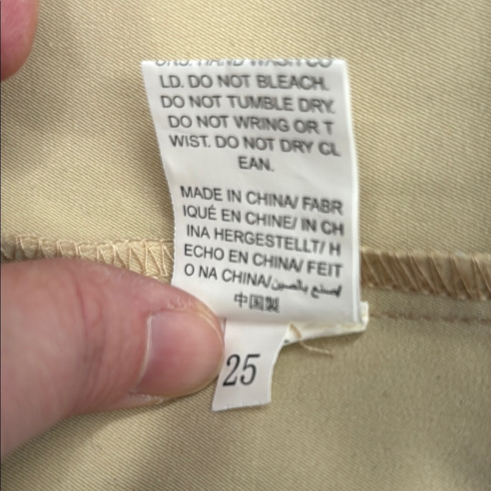 Tan Khaki Cargo Mini Skirt with Belt Size 30” Waist approx. size 11 - Picture 5 of 9
